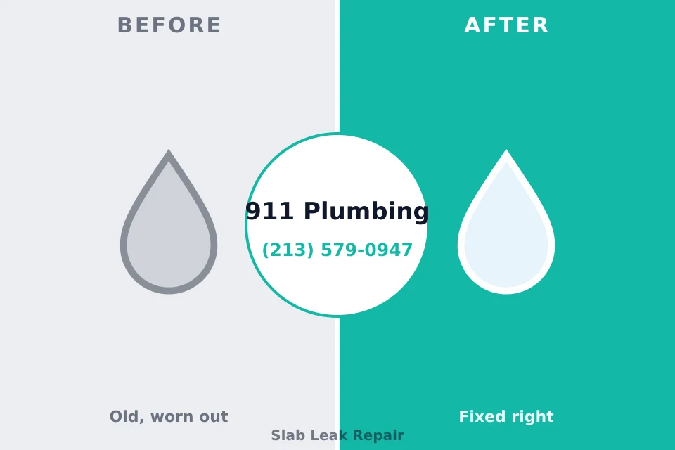Before and after: plumbing repair Pen Mar, PA